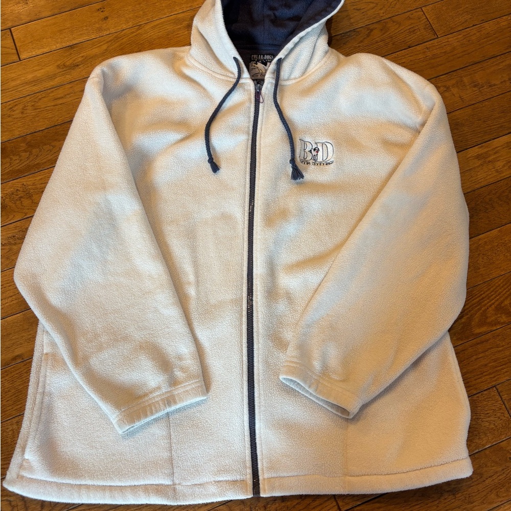 Vintage Polar Dogs By Big Dogs Mens Full Zip Fleece Hooded Jacket, XL